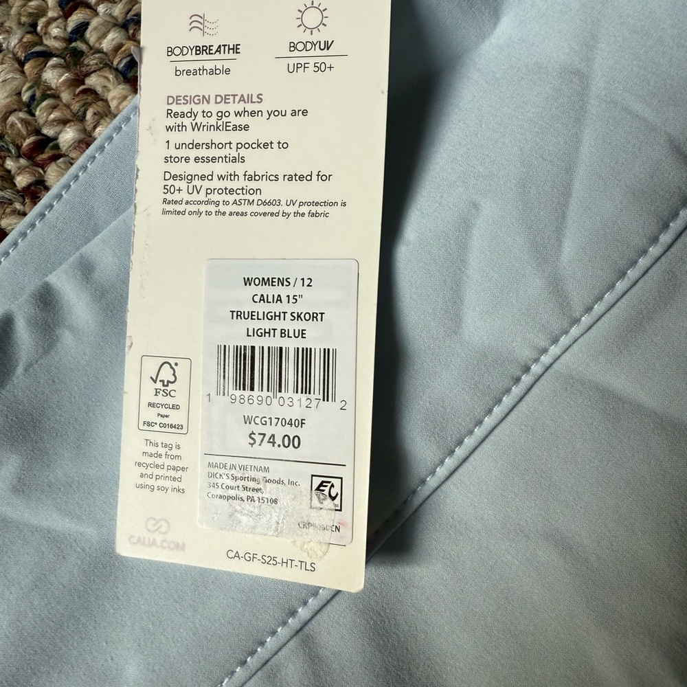 Calia Light Blue Mini Skirt - Picture 3 of 3